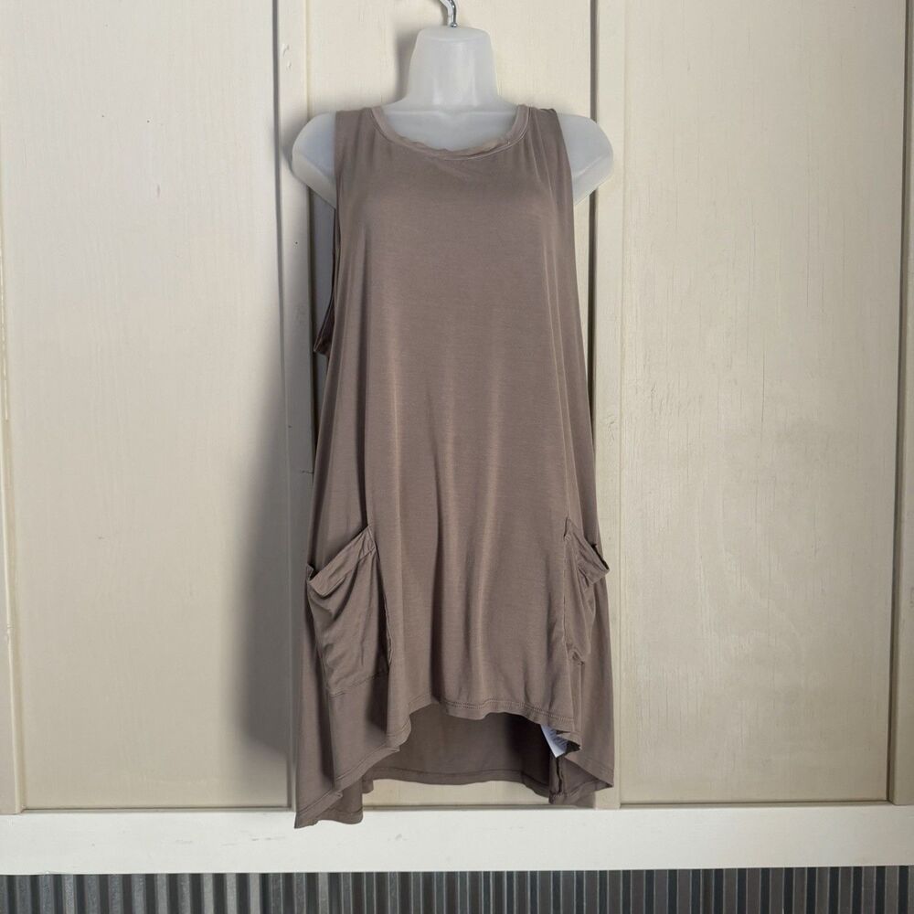 LOGO Lori Goldstein Womens Sleeveless Top Pockets 3X Boho Effortless Layering